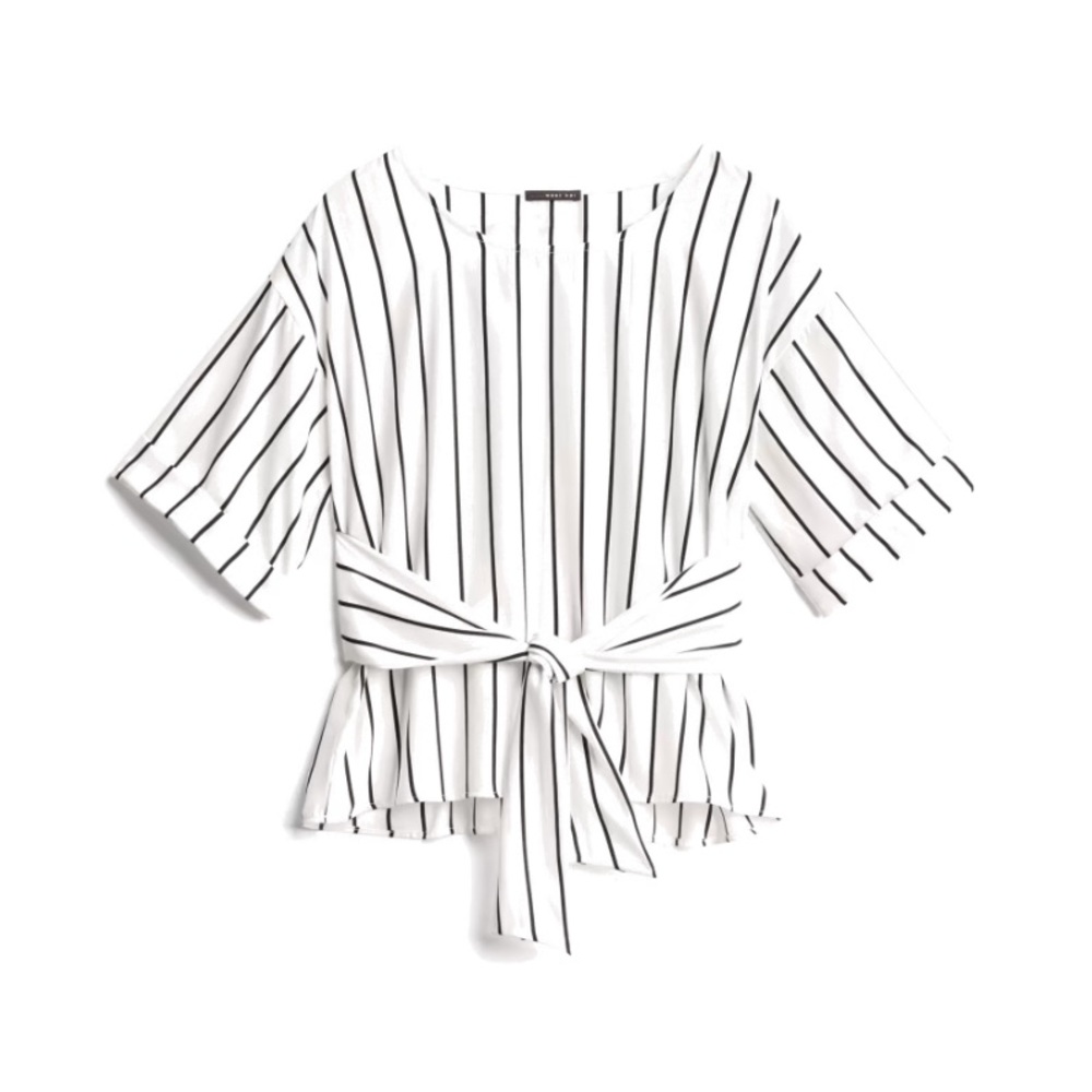 Julianne Tie Front Cuffed Blouse